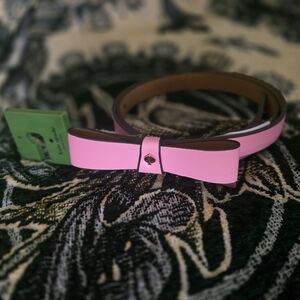kate spade Pink and Brown Bow Belt